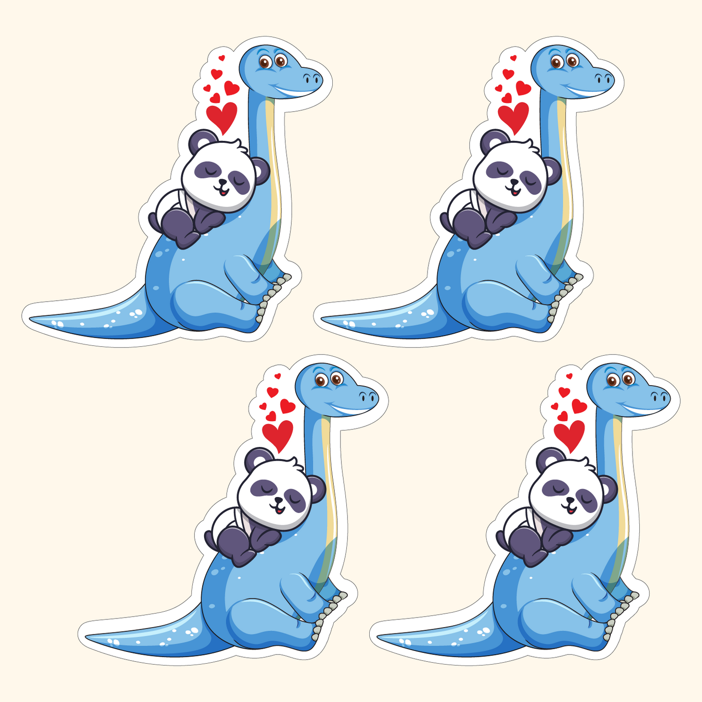 Dino Panda Sticker